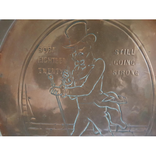 91 - vintage Johnnie Walker pub tray & a quaich