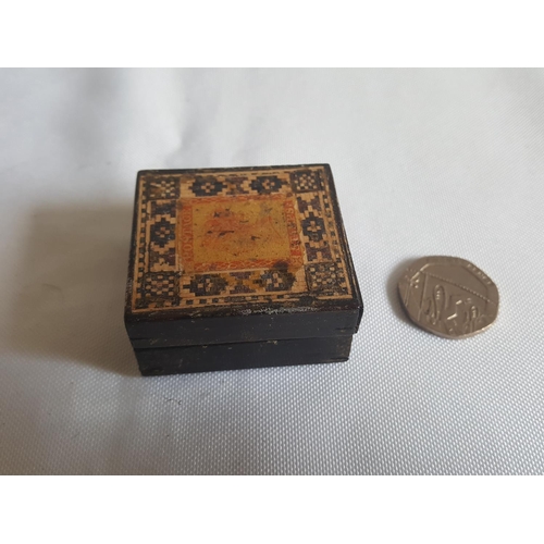 102 - Tunbridge ware stamp box