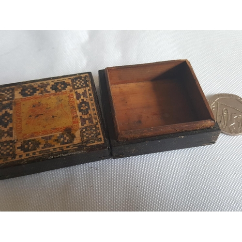 102 - Tunbridge ware stamp box