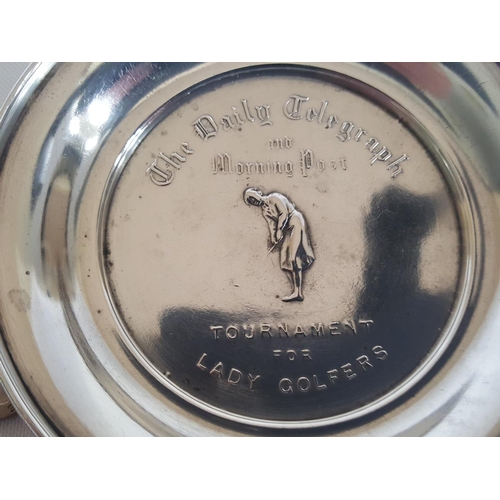 111 - HM silver pin dish Daily Telegraph Lady golfers trophy