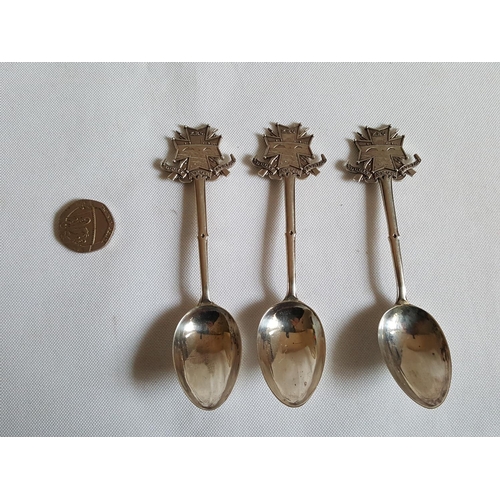 29 - 3 HM silver spoons