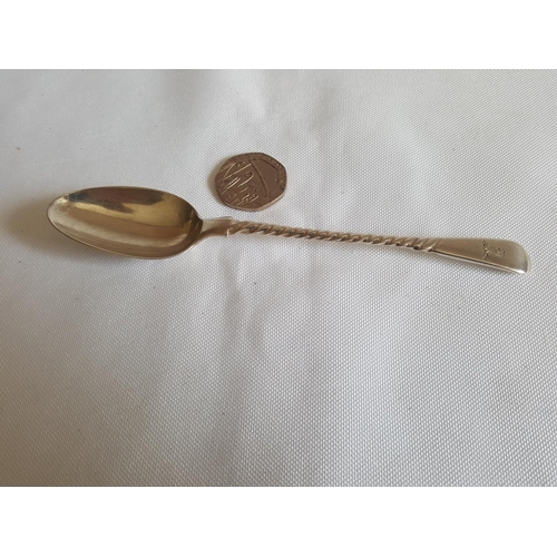 293 - HM silver tea spoon c1809