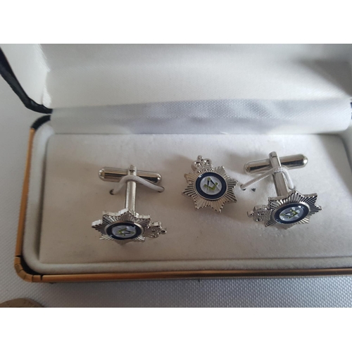 69 - masonic cufflinks & pin badge