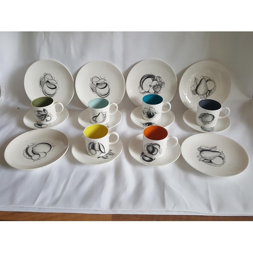 81 - Susie Cooper 6 cups & saucers & 6 side plates 1 cup a/f