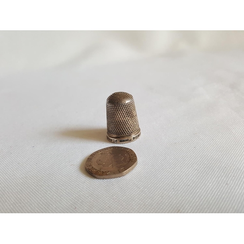 186 - HM silver thimble