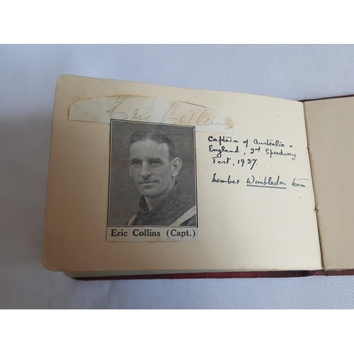 250 - autograph book inc. Malcolm Campbell, speedway & others all 1930s