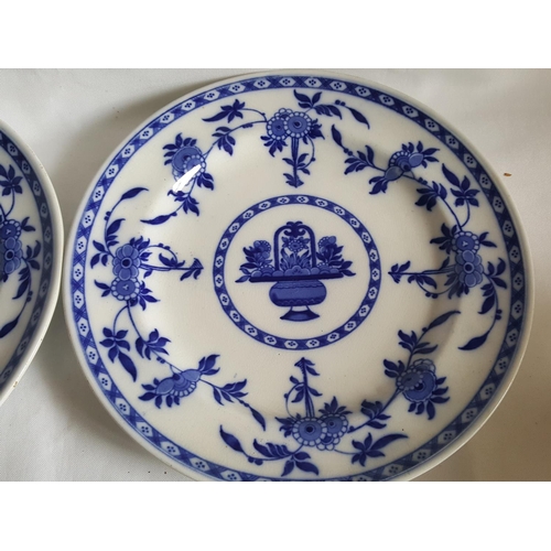 256 - pair of antique blue & white Delft plates