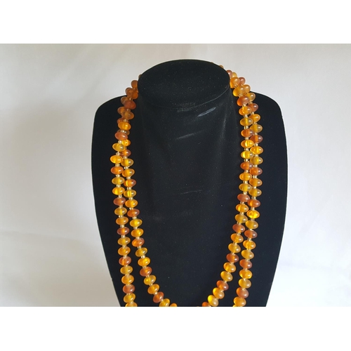 257 - amber necklace & 3 others