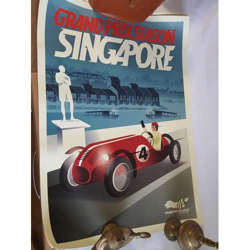 120 - 4 grand prix Singapore posters 60cm x 42cm