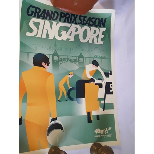 120 - 4 grand prix Singapore posters 60cm x 42cm