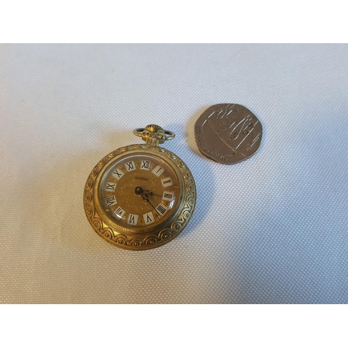 21 - ladies mechanical pocket watch good working order