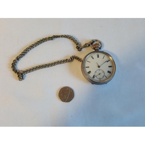 64 - HM silver Benson pocket watch c1904 good working order