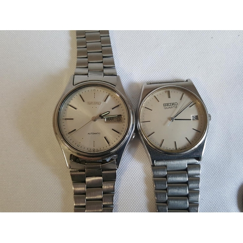 87 - 2 genuine Seiko watches 7009-3100 & 7812-8039 both need new straps