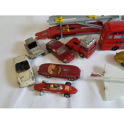 134 - job lot of Corgi diecast vehicles some for spares