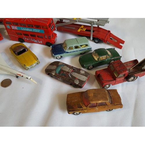 134 - job lot of Corgi diecast vehicles some for spares