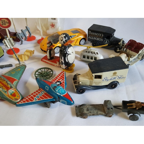 195 - job lot of vintage vehicles & toys spares or repairs