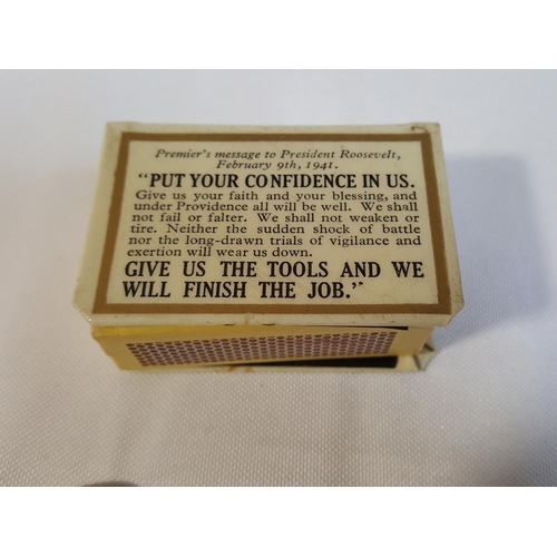 200 - WW2 Winston Churchill matchbox holder