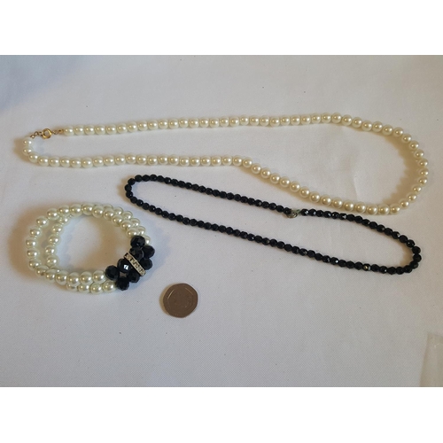 260 - pearl necklace & bracelet 1 other