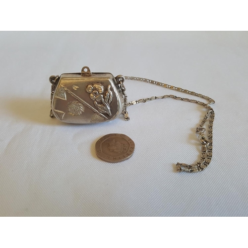 271 - Egyptian silver miniature purse