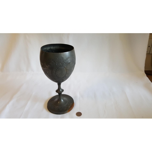 278 - large pewter goblet