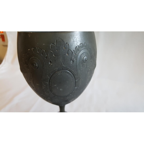 278 - large pewter goblet