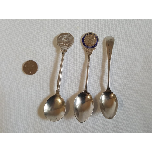 389 - 3 HM silver bowling spoons