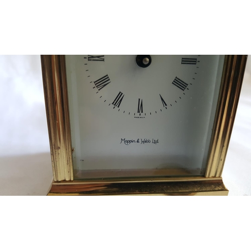 41 - Mappin & Webb carriage clock good working order needs key