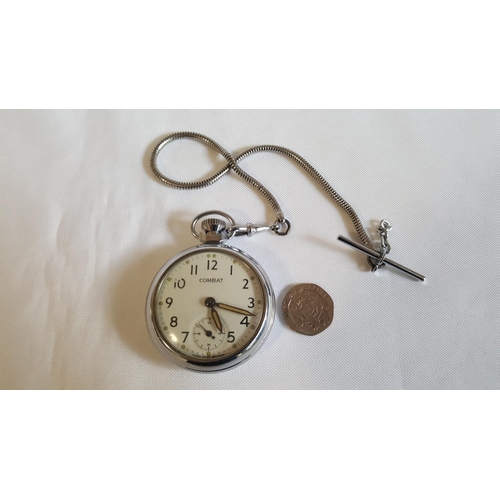 49 - vintage combat pocket watch working order