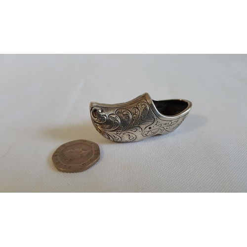 58 - solid silver clog could of been a pin cushion