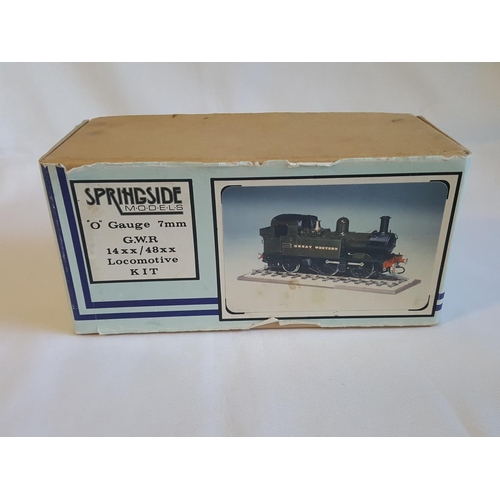 76 - kit built o gauge Springside GWR 14xx/48xx locomotive