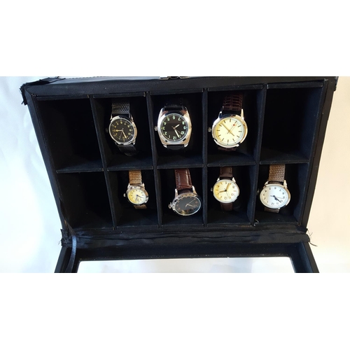 Eaglemoss military watches with display case 1960s Swedish