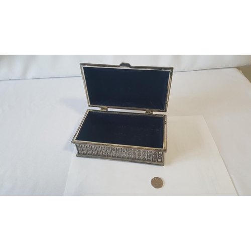 153 - white metal trinket box