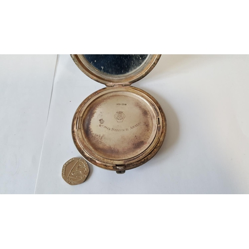 174 - HM silver powder compact c1957