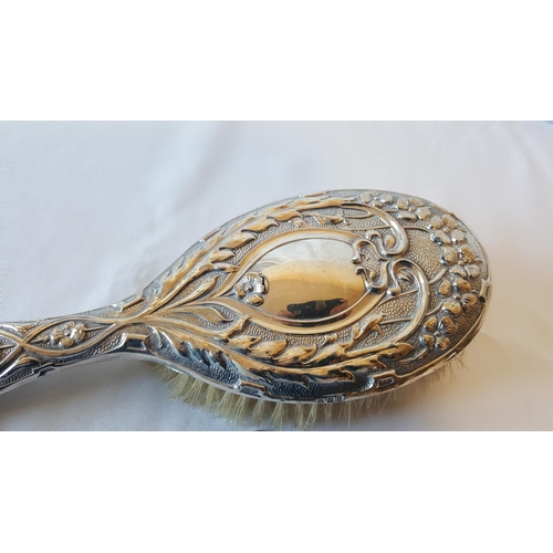 25 - HM silver large brush by Deakin & Francis Ltd c1905