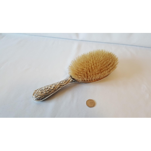25 - HM silver large brush by Deakin & Francis Ltd c1905