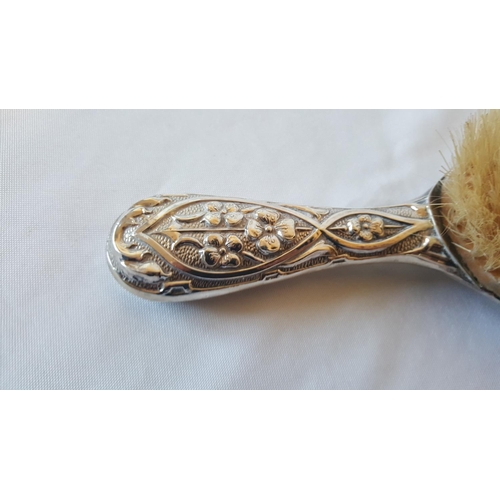 25 - HM silver large brush by Deakin & Francis Ltd c1905