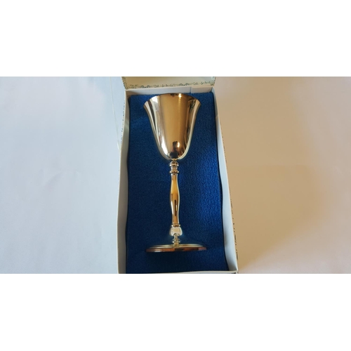 73 - Cavalier silver plated reproduction Georgian goblet