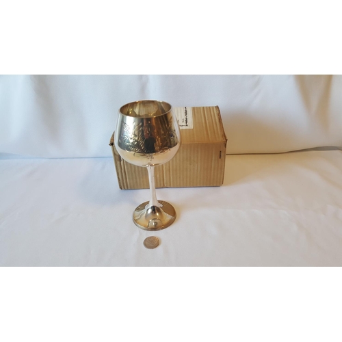 75 - Cavalier silver plated reproduction Georgian goblet