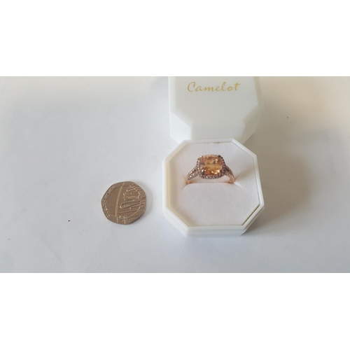 79 - 925 silver & DQCZ Camelot ring size P
