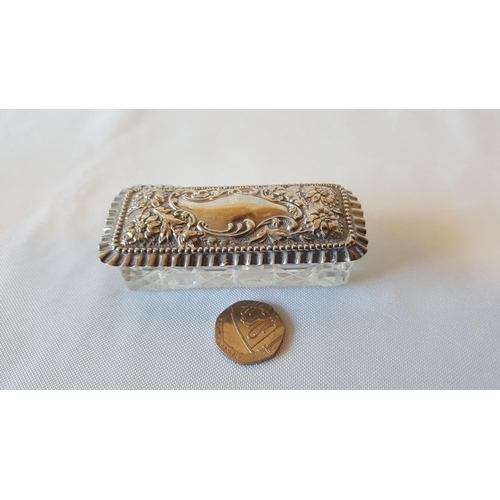 82 - HM silver lidded jar c1905