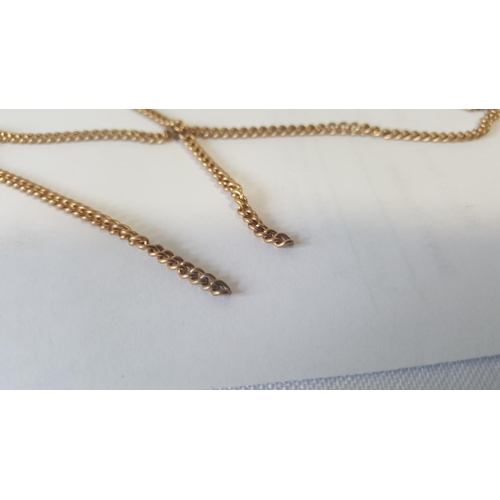 89 - pinchbeck 5ft long chatelaine chain no clasp