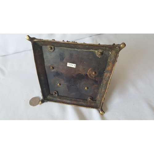 69 - heavy brass letter rack with chicken design