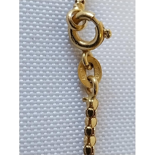 125 - hallmarked 18ct gold long chain 8g