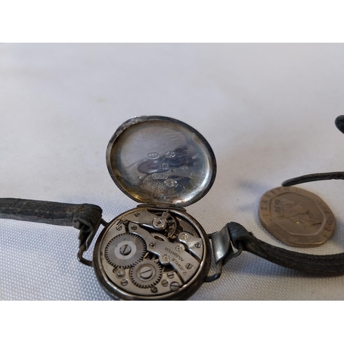 216 - HM silver watch c1916 for repair