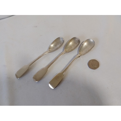 241 - 3 HM silver spoons Dublin c1874 55g