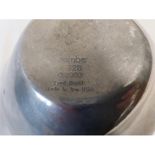 89 - designer Nambe Fred Bould aluminium bowl