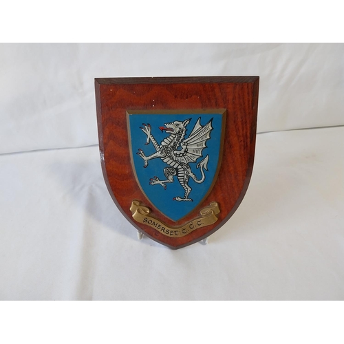 190 - Somerset C.C.C. wall plaque