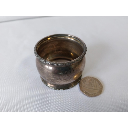 199 - HM silver napkin ring c1912