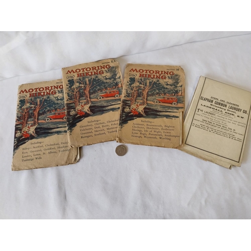 204 - 4 vintage travel maps