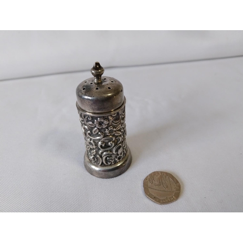 212 - HM silver pepper pot c1904